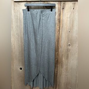 Express One Eleven Faux Wrap Maxi Skirt in Gray Size Small